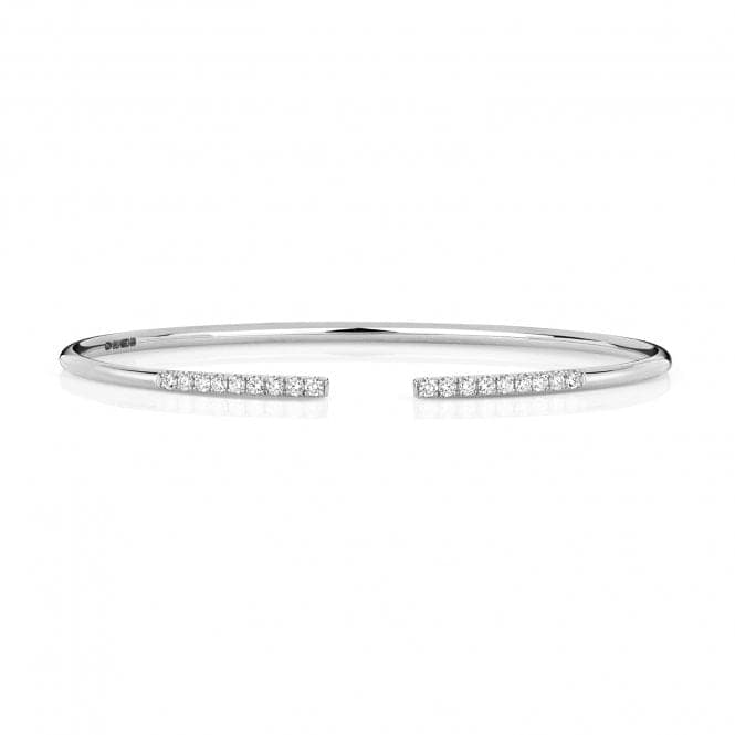 18ct White Gold Diamond Bangle BDQ110WDiamond JewelleryBDQ110W