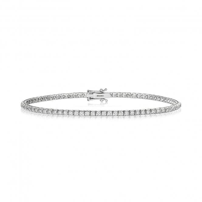 18ct White Gold Diamond Bracelet BDQ183WDiamond JewelleryBDQ183W