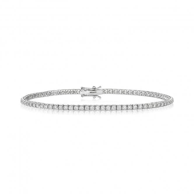 18ct White Gold Diamond Bracelet BDQ184WDiamond JewelleryBDQ184W