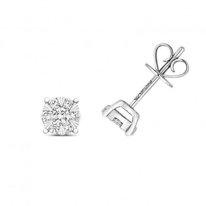 18ct White Gold Diamond Brilliant Earrings EDQ323WDiamond JewelleryEDQ323W