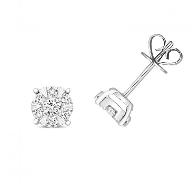 18ct White Gold Diamond Brilliant Earrings EDQ324WDiamond JewelleryEDQ324W