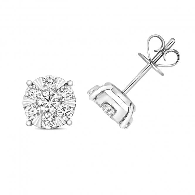 18ct White Gold Diamond Brilliant Earrings EDQ326WDiamond JewelleryEDQ326W