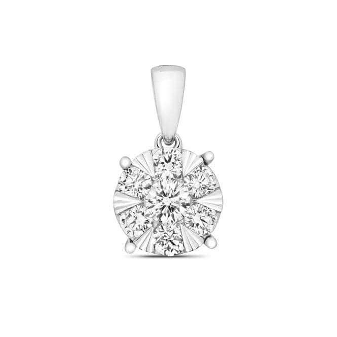 18ct White Gold Diamond Brilliant Pendant PDQ147WDiamond JewelleryPDQ147W