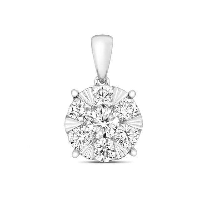 18ct White Gold Diamond Brilliant Pendant PDQ148WDiamond JewelleryPDQ148W