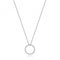 18ct White Gold Diamond Circle 16/17Inch Necklace NDQ120WDiamond JewelleryNDQ120W