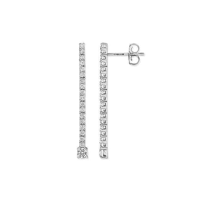 18ct White Gold Diamond Drop Earrings EDQ305WDiamond JewelleryEDQ305W