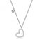 18ct White Gold Diamond Heart Necklace NDQ137WDiamond JewelleryNDQ137W