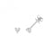 18ct White Gold Diamond Heart Shape Earring Studs EDQ350WDiamond JewelleryEDQ350W