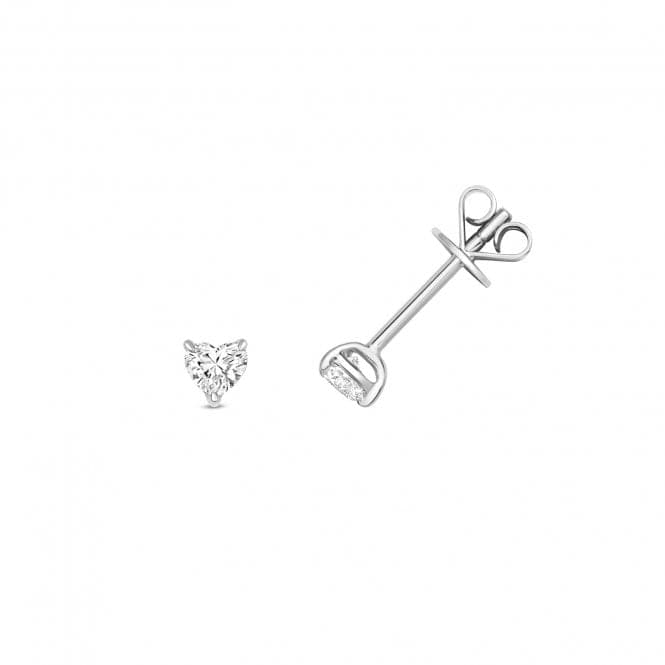 18ct White Gold Diamond Heart Shape Earring Studs EDQ350WDiamond JewelleryEDQ350W