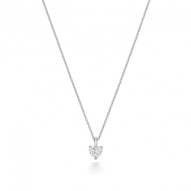 18ct White Gold Diamond Heart Shape Necklace NDQ156WDiamond JewelleryNDQ156W