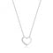 18ct White Gold Diamond Heart Shaped Necklace NDQ131WDiamond JewelleryNDQ131W