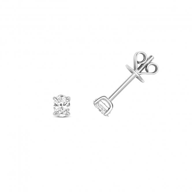 18ct White Gold Diamond Oval Cut Earring Studs EDQ351WDiamond JewelleryEDQ351W