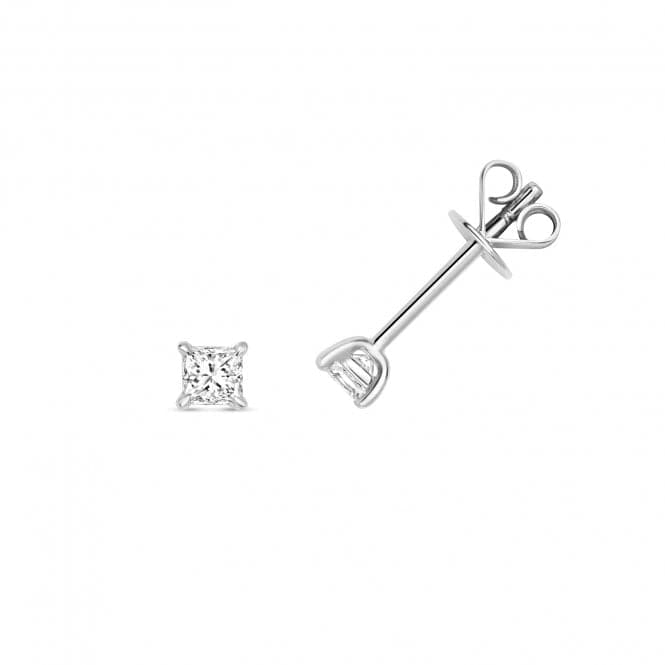 18ct White Gold Diamond Princess Cut Earring Studs EDQ356WDiamond JewelleryEDQ356W