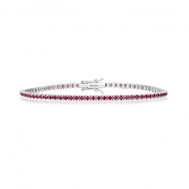 18ct White Gold Ruby Bracelet BDQ200WRGemstones JewelleryBDQ200WR