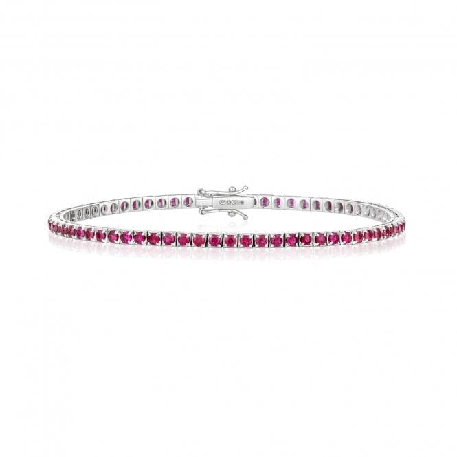 18ct White Gold Ruby Bracelet BDQ201WRGemstones JewelleryBDQ201WR