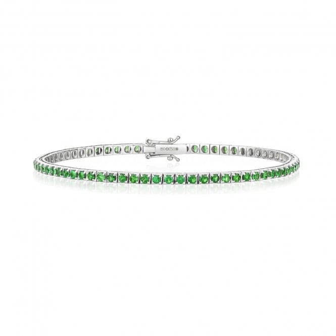 18ct White Gold Tsavorite Bracelet BDQ201WTGemstones JewelleryBDQ201WT