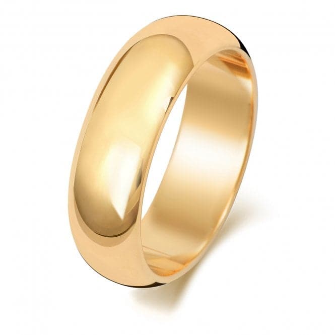 18K D Shape 6mm - 1.25 Wedding Ring WQ106LWedding BandsWQ106L/M