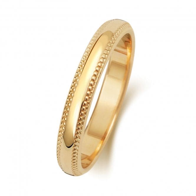 18K D Shape Millgrain 3 mm - 1.15 Wedding Ring WQ183LWedding BandsWQ183L/J