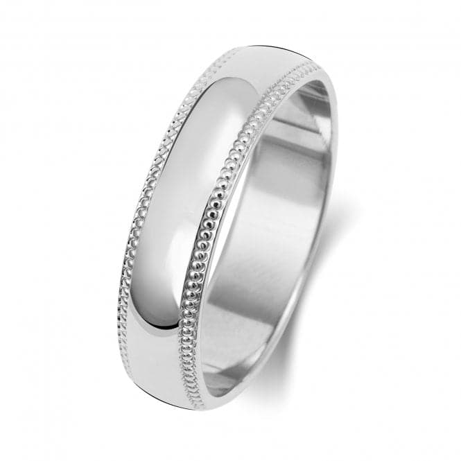 18K D Shape Millgrain 4 mm - 1.2 Wedding Ring WQ185WLWedding BandsWQ185WL/M