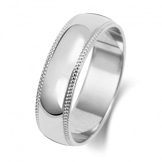 18K D Shape Millgrain 6 mm - 1.25 Wedding Ring WQ186WLWedding BandsWQ186WL/M