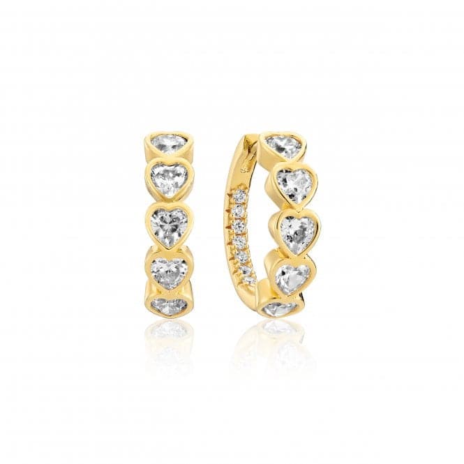 18k Gold Plated Amorino Creolo Earrings SJ - E2490 - CZ - YGSif JakobsSJ - E2490 - CZ - YG