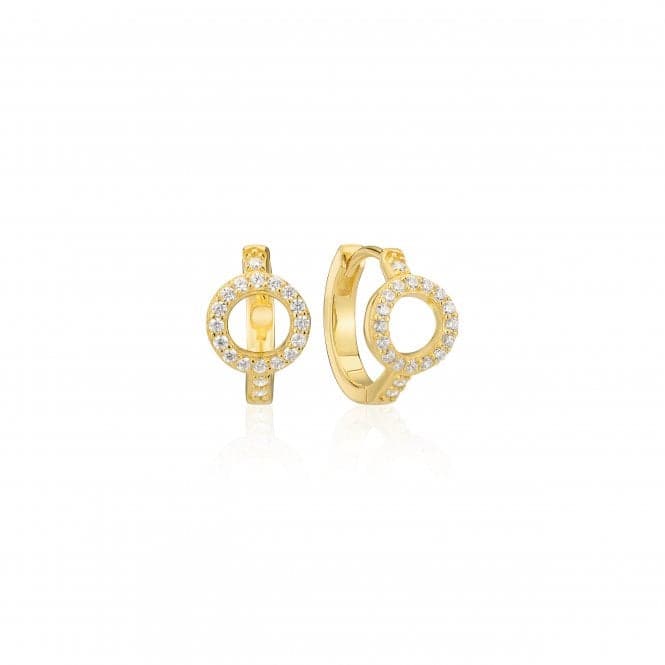 18k gold plated Biella Creolo Piccolo Earrings SJ - E3532 - CZ - YGSif JakobsSJ - E3532 - CZ - YG