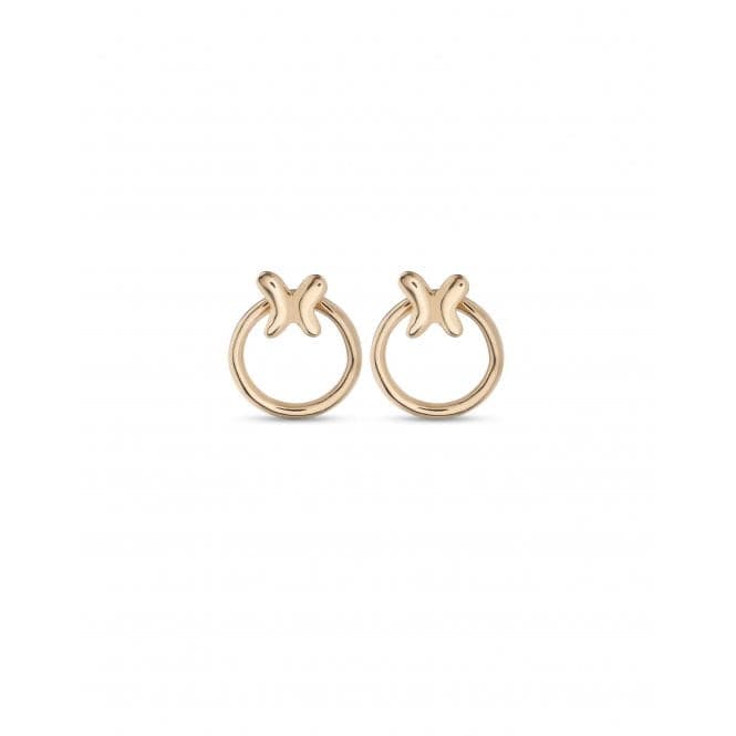 18K Gold Plated Butterfly Detachable Hoop Earrings PEN0926ORO000UNOde50PEN0926ORO000