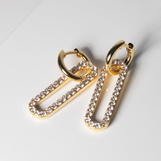 18k Gold Plated Capizzi Lungo Earrings SJ - E42220 - CZ - YGSif JakobsSJ - E42220 - CZ - YG