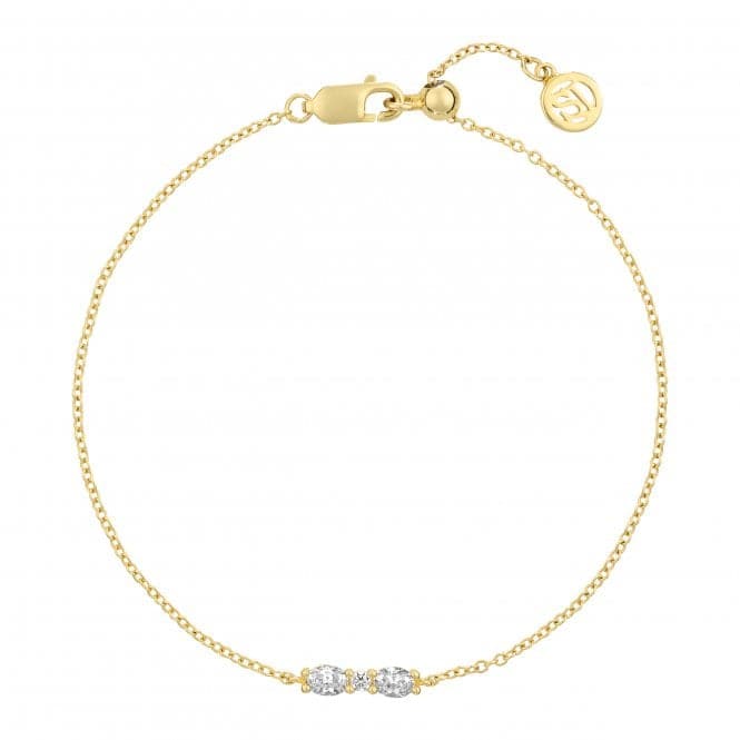 18k gold plated Ellera Ovale Bracelet SJ - B2418 - CZ - YGSif JakobsSJ - B2418 - CZ - YG