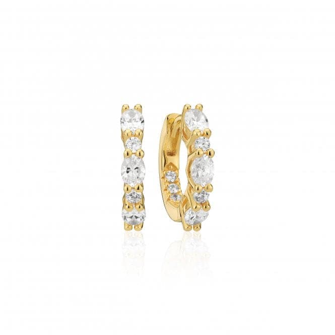 18k gold plated Ellera Ovale Medio Earrings SJ - E2412 - CZ - YGSif JakobsSJ - E2412 - CZ - YG