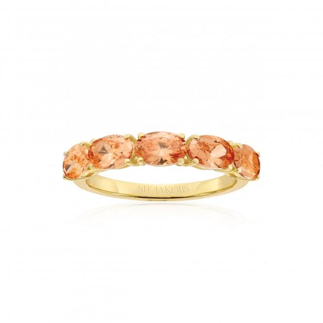 18k gold plated Ellisse Cinque Ring SJ - R2341 - CHCZ - YGSif JakobsSJ - R2341 - CHCZ - YG - 50