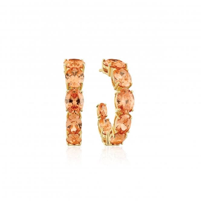 18k gold plated Ellisse Creolo Grande Earrings SJ - E2330 - CHCZ - YGSif JakobsSJ - E2330 - CHCZ - YG