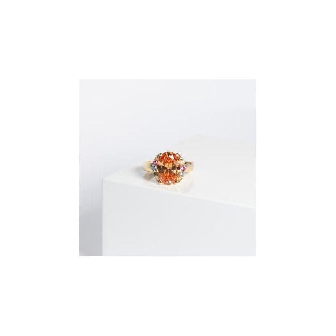 18k Gold Plated Ellisse Grande Ring SJ - R2342 - XCZ - YGSif JakobsSJ - R2342 - XCZ - YG - 52