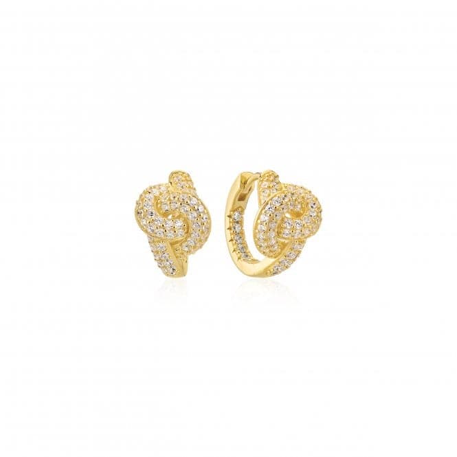 18k gold plated Imperia Creolo Earrings SJ - E10752 - CZ - YGSif JakobsSJ - E10752 - CZ - YG