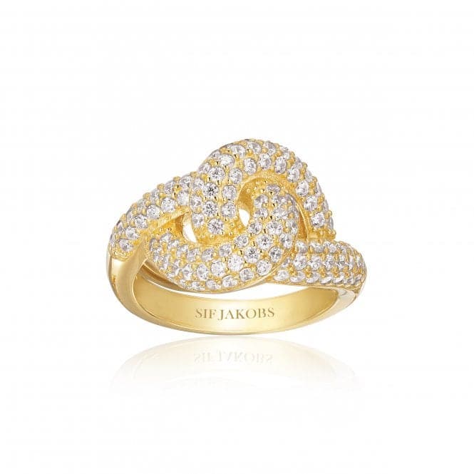 18k Gold Plated Imperia Ring SJ - R10752 - CZ - YGSif JakobsSJ - R10752 - CZ - YG - 50