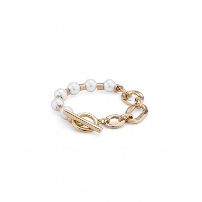 18K Gold Plated Pearl And Match Large Bracelet PUL2364BPLORO0LUNOde50PUL2364BPLORO0L