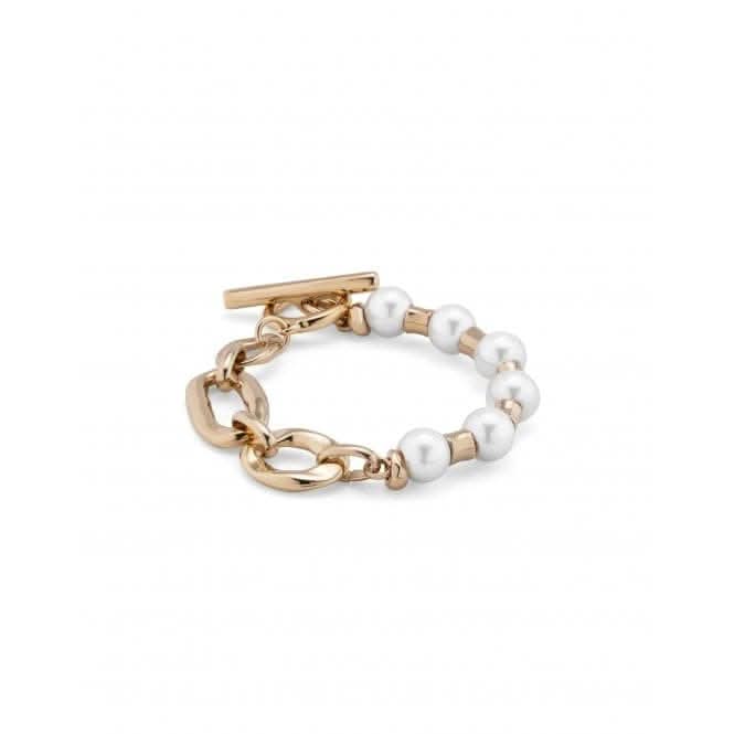 18K Gold Plated Pearl And Match Large Bracelet PUL2364BPLORO0LUNOde50PUL2364BPLORO0L