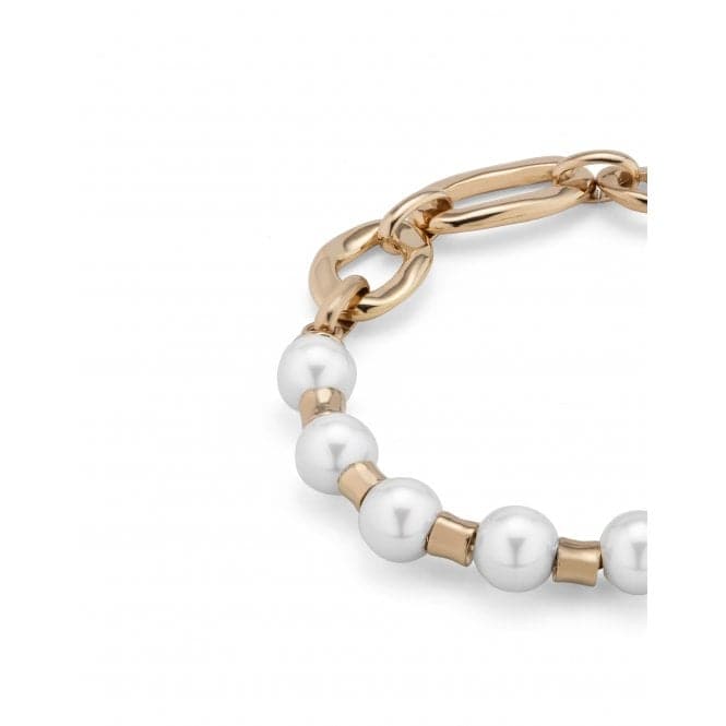 18K Gold Plated Pearl And Match Large Bracelet PUL2364BPLORO0LUNOde50PUL2364BPLORO0L