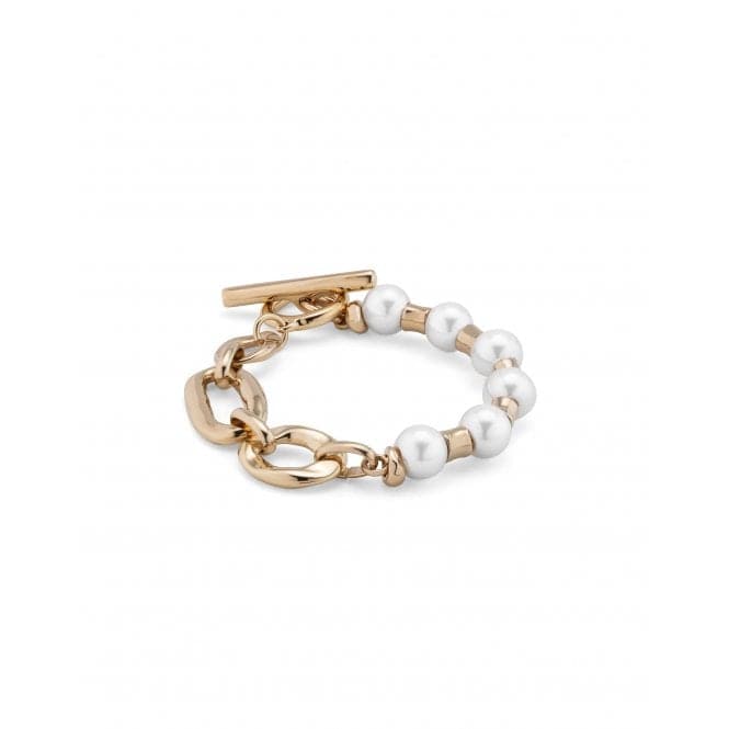 18K Gold Plated Pearl And Match Medium Bracelet PUL2364BPLORO0MUNOde50PUL2364BPLORO0M