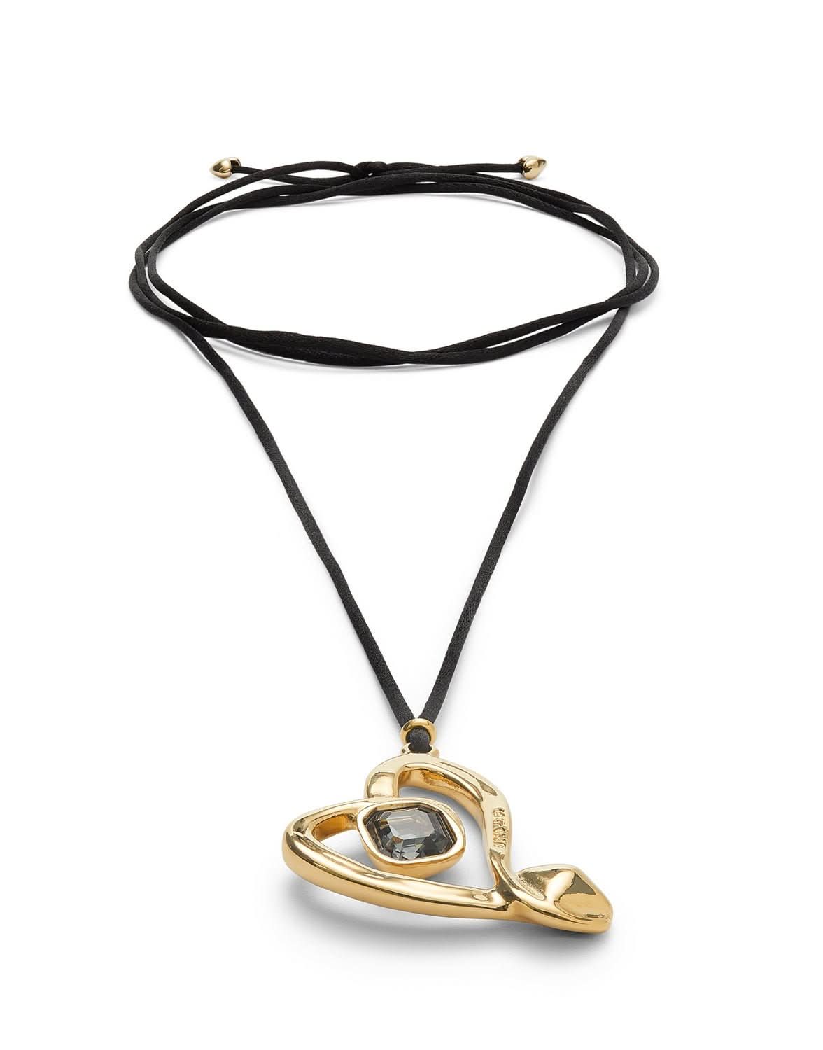 18k Gold Plated Ser Expresiva Black Necklace COL2012NGRORO0UUNOde50COL2012NGRORO0U