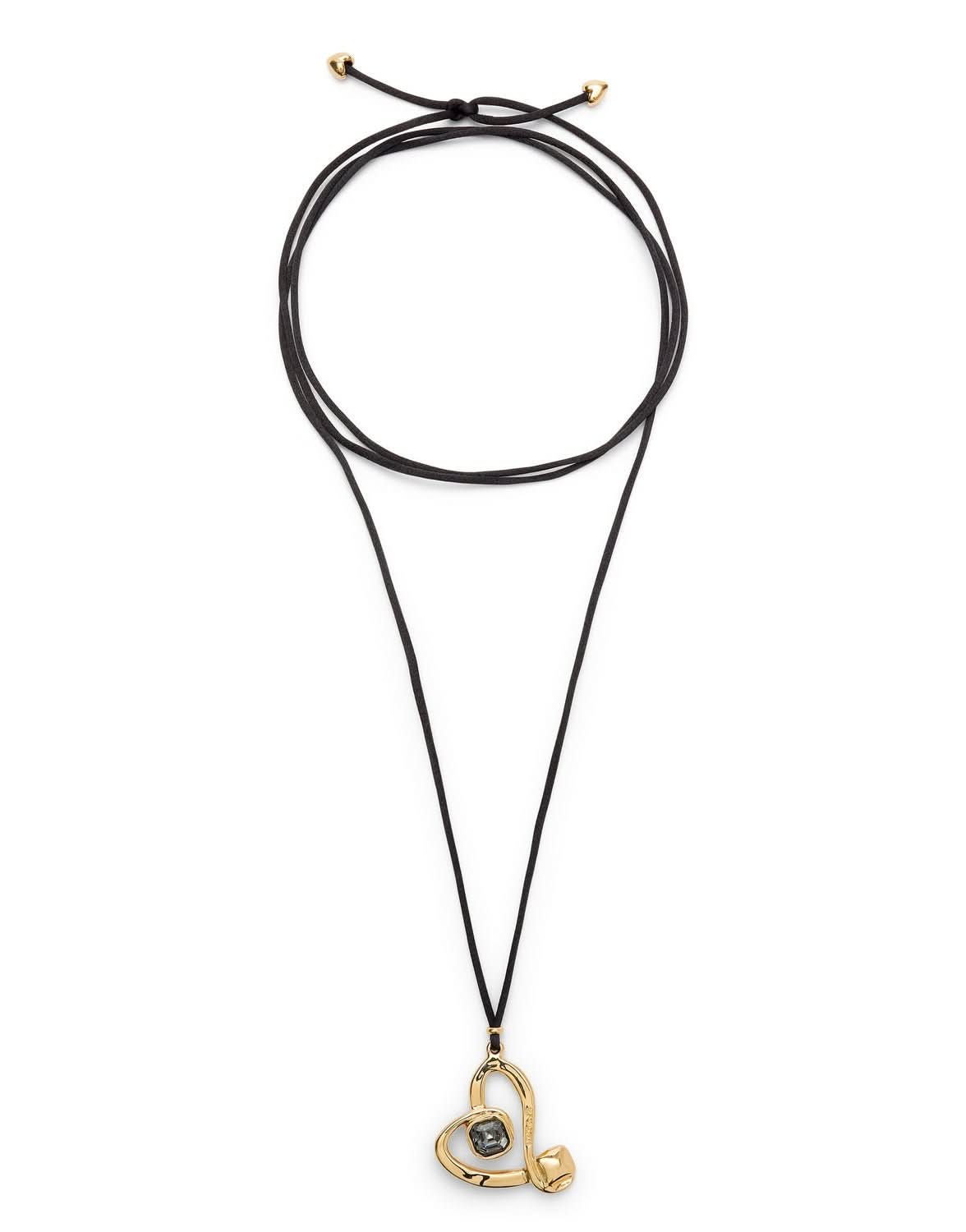 18k Gold Plated Ser Expresiva Black Necklace COL2012NGRORO0UUNOde50COL2012NGRORO0U