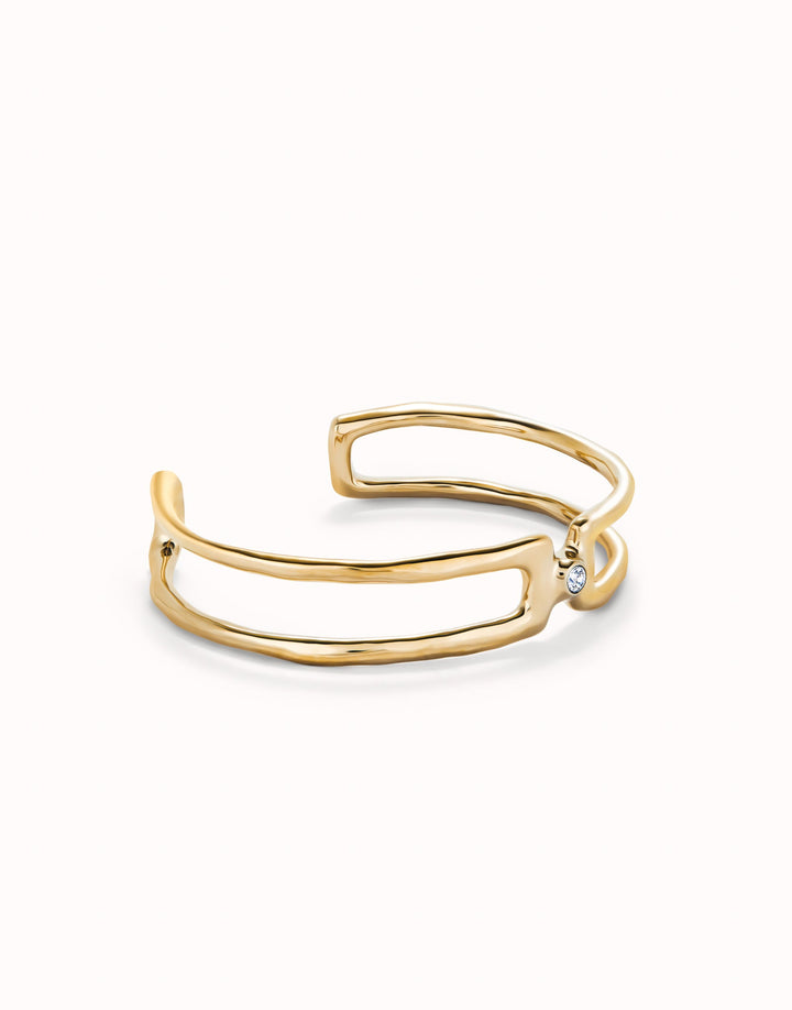 18k Gold Plated Ser Indomable White Bangle Bracelet PUL2446BLNORO0UNOde50PUL2446BLNORO0L