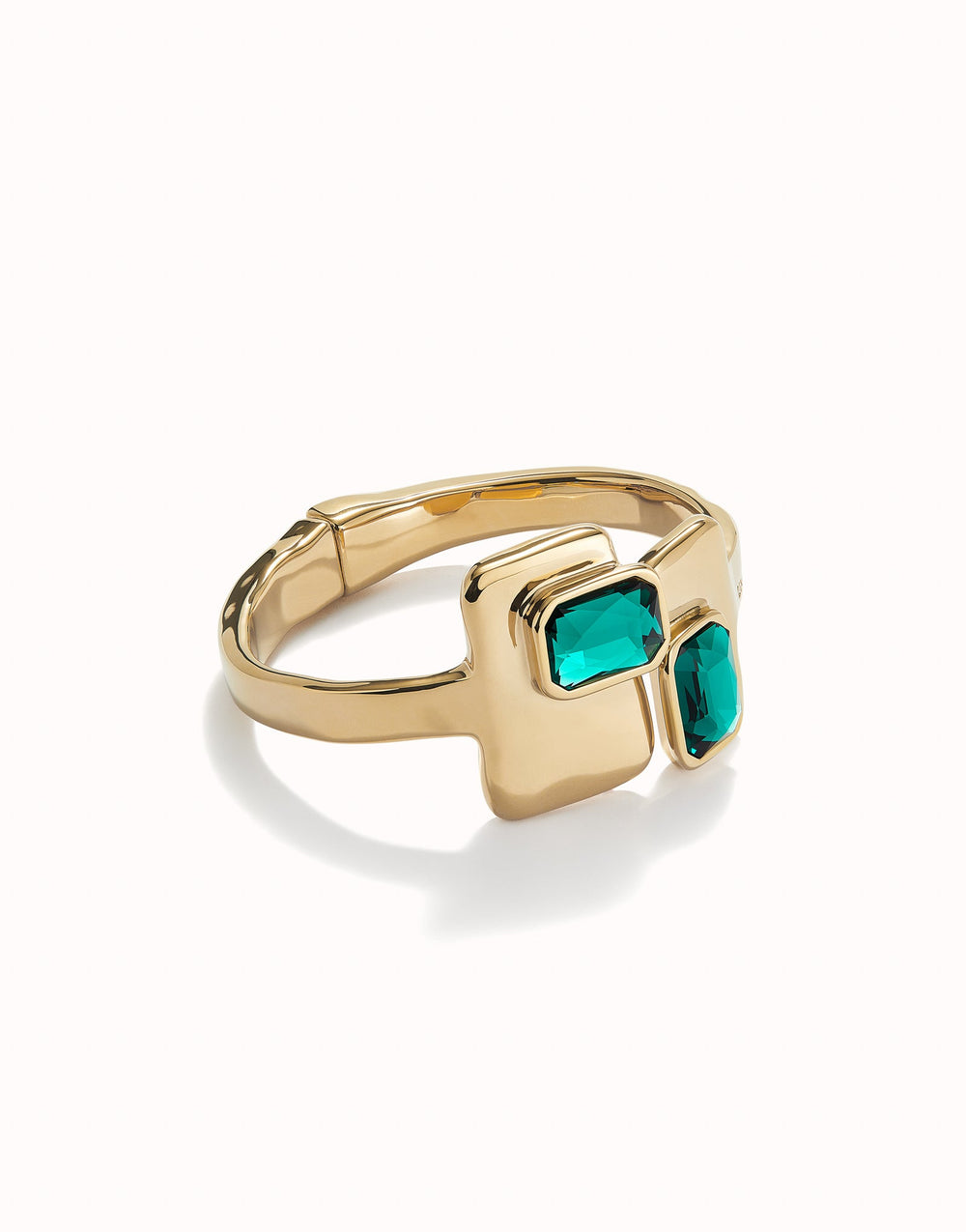 18k Gold Plated Ser Magnetica Green Bangle Bracelet PUL2486VRDORO0UNOde50PUL2486VRDORO0L