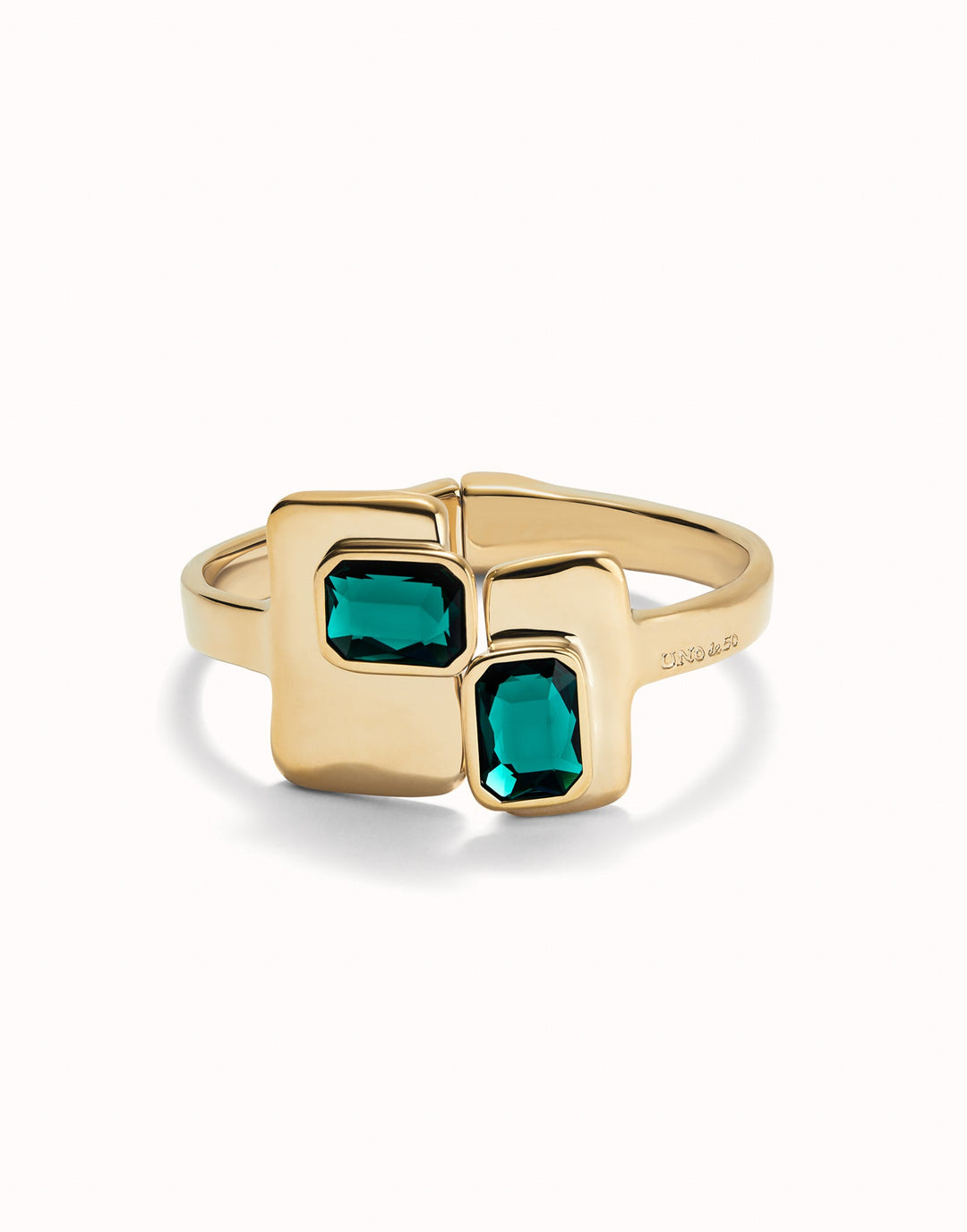 18k Gold Plated Ser Magnetica Green Bangle Bracelet PUL2486VRDORO0UNOde50PUL2486VRDORO0L