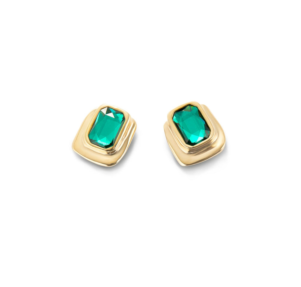 18k Gold Plated Ser Magnetica Green Earrings PEN0973VRDORO0UUNOde50PEN0973VRDORO0U