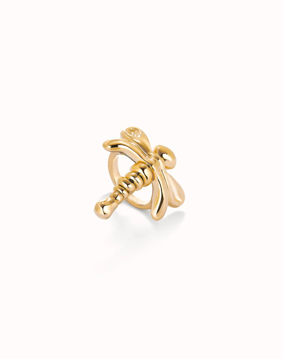 18k Gold Plated Ser Rebelde Gold Ring ANI0820ORO000UNOde50ANI0820ORO00012