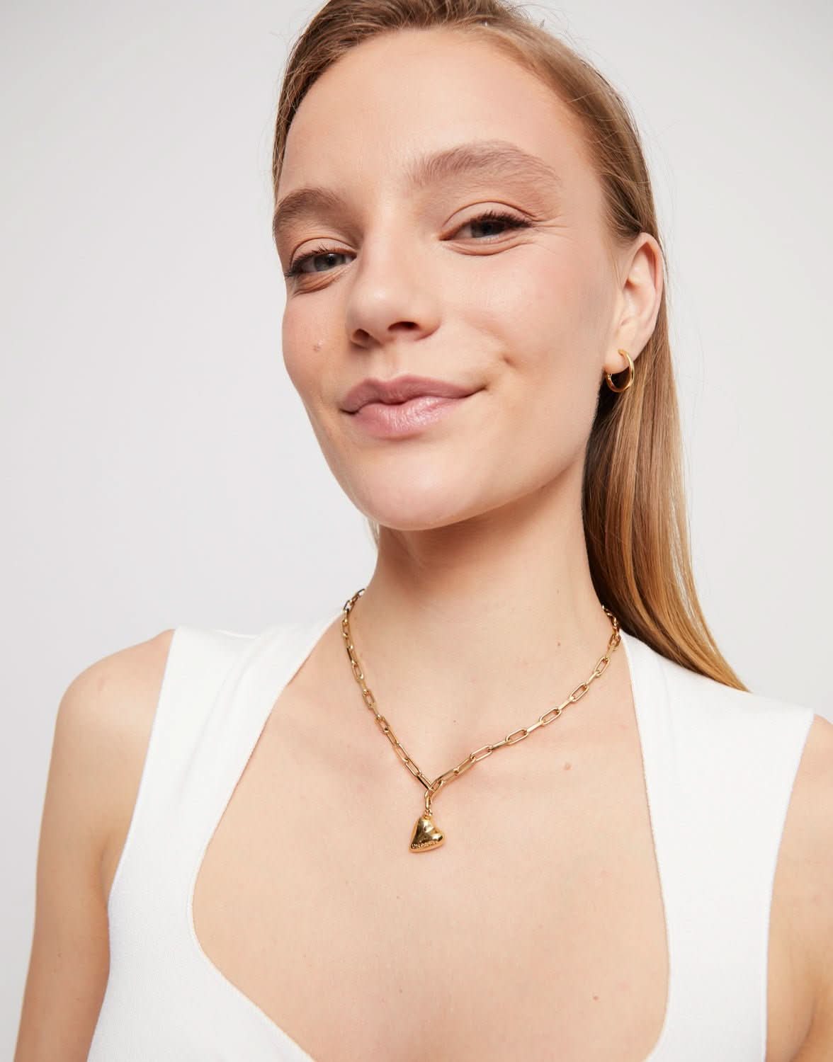 18k Gold Plated Ser Unico Gold Charm Necklace COL2018ORO0000UUNOde50COL2018ORO0000U