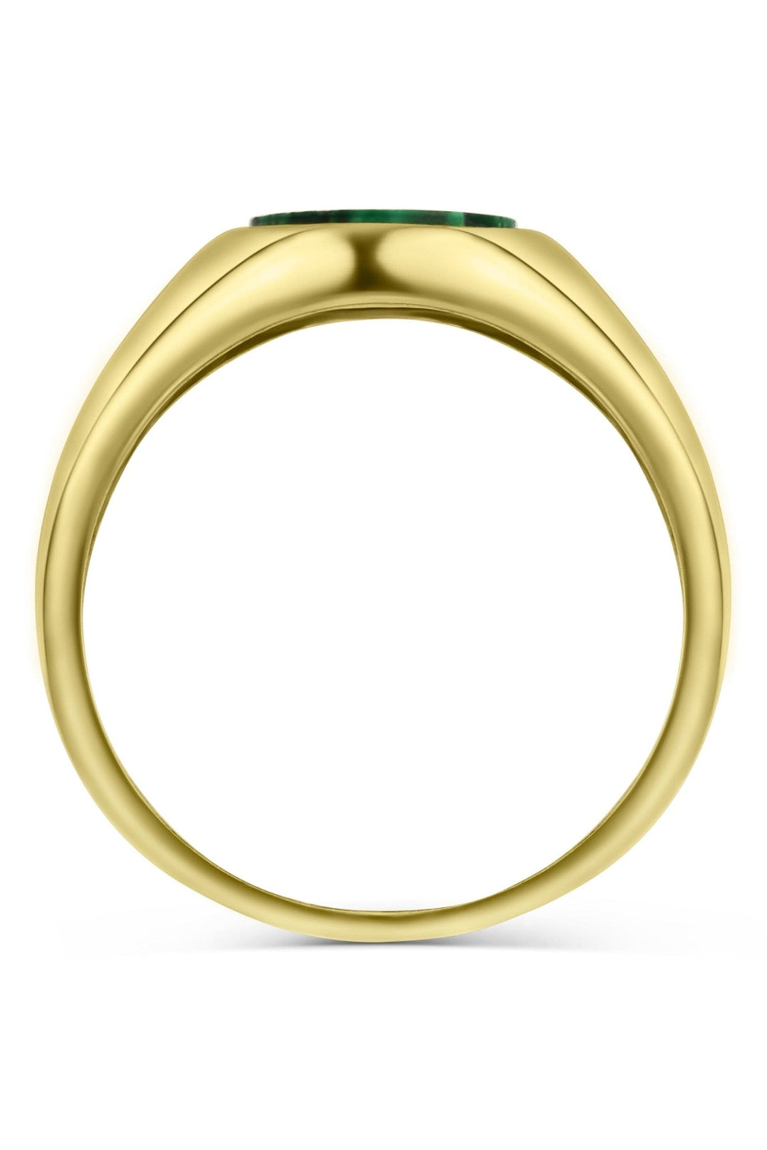 18K Gold Plated Sterling Silver Malachite Signet RingThe Fine CollectiveBA0072705 - P