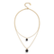 18k Gold Sterling Silver Plated Ser Fascinante Black Pendant COL2003NGRORO0UUNOde50COL2003NGRORO0U