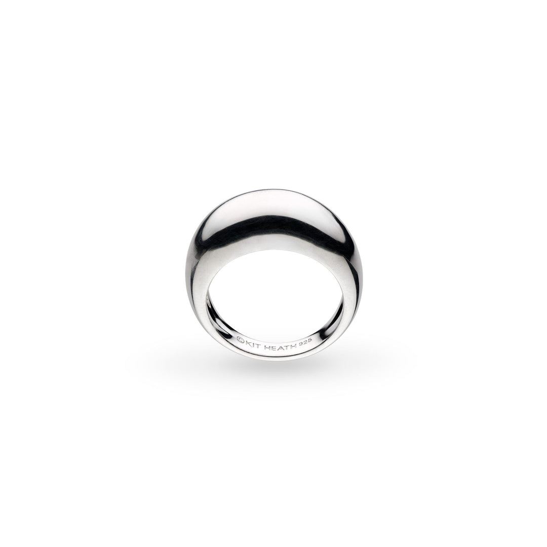 Kit Heath Coast Pebble Smooth Rhodium Plated Grande Ring 20153RP